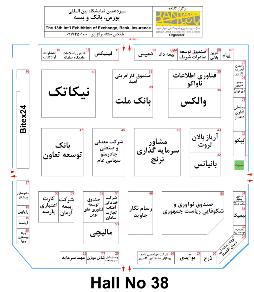 لیست شرکت کنندگان نمایشگاه بورس و بانک 1400